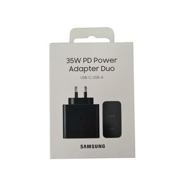 Samsung 35W Power Adapter Charger Duo DUAL port PD 3.0 (USB-C + USB-A) - Black - Accessories